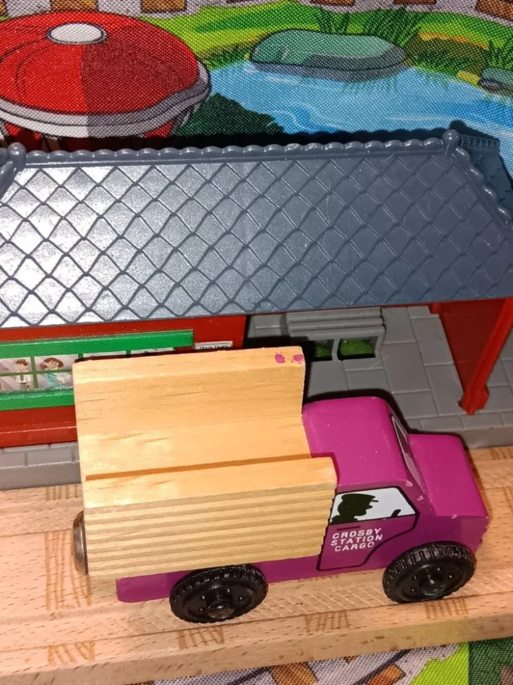 Brio Wooden Railway Train Track Crosby Station Cargo Truck
